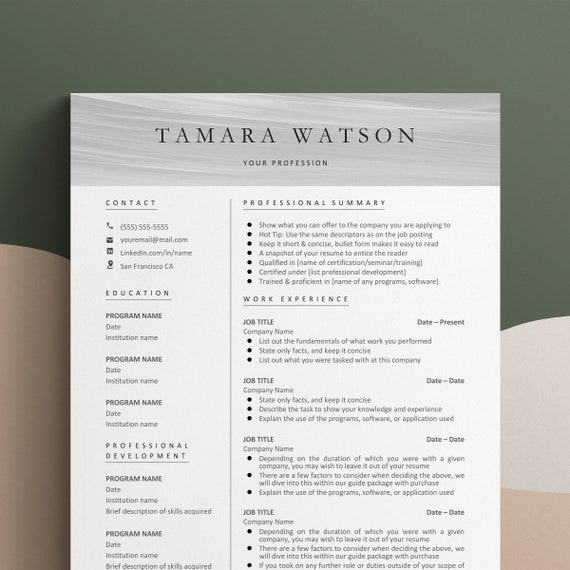 Google Docs RESUME TEMPLATE. CV Template Free. Professional 