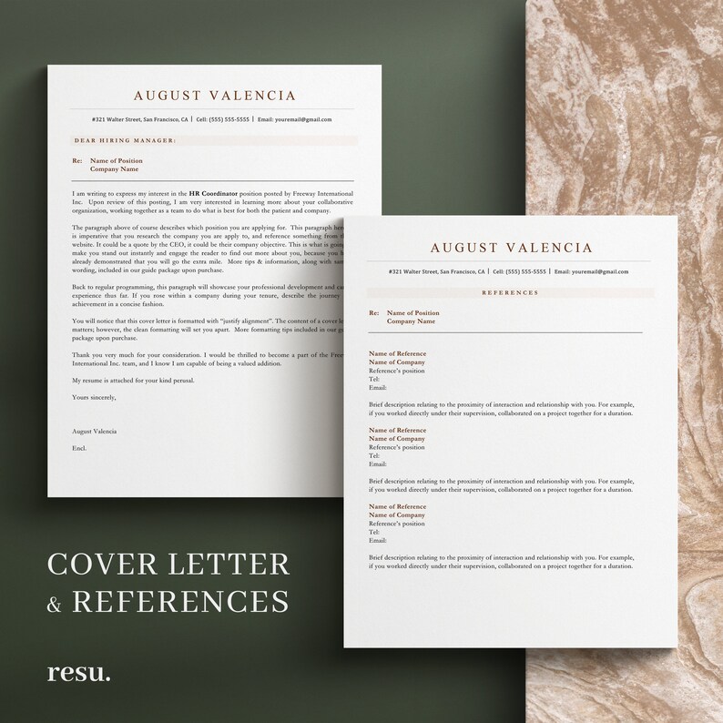 ATS Friendly Resume, Modern Resume, Teacher Cv, Cv Template Word, ATS Resume Template, Beige Cv Template Simple, Modern Cv 1 or 2 Pages image 5