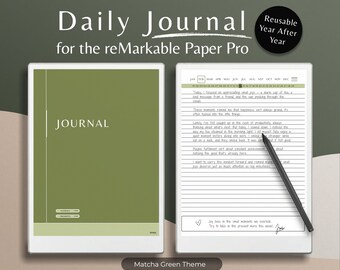 Bemerkenswertes Papierpro-Journal, tägliches Notizbuch, rMPP-Notizen, Dankbarkeit, undatiert wiederverwendbar, digitales Journal für Selbstfürsorge, psychische Gesundheit, Reflexion