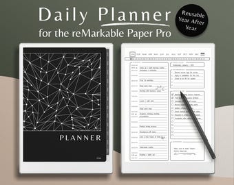 reMarkable Paper Pro Planer, Täglicher Digitaler Planer, Undatierter Wiederverwendbarer Digitaler Planer, Tagesplaner, Prioritäten To Do Liste, Zielplaner