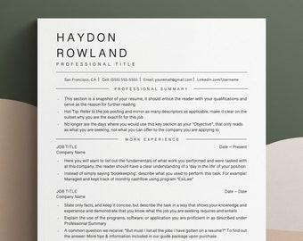 ATS Friendly Resume Template for Ms Word, ATS Resume Templates Google Docs, Minimalist ATS Compatible Resume Cv Design, Professional Resume