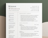 Clean Resume Template, Modern CV Template + Cover Letter + References for MS Word & Docs, Instant Digital Download, Professional Resume CV