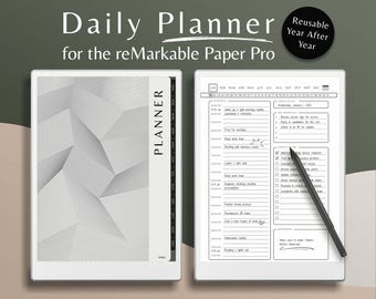 reMarkable Paper Pro Tagesplaner: Wiederverwendbares digitales Notizbuch (PDF)