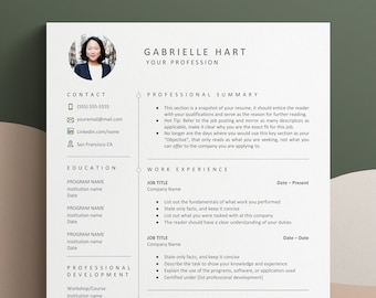 Google Docs, Plantilla de CV de MS Word + Carta de presentación + Referencias, Plantilla de CV profesional, Plantilla de CV, Plantilla de CV con foto