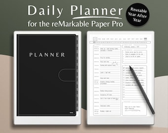reMarkable Paper Pro Tagesplaner: Wiederverwendbare Aufgabenliste (Digitaler Download)