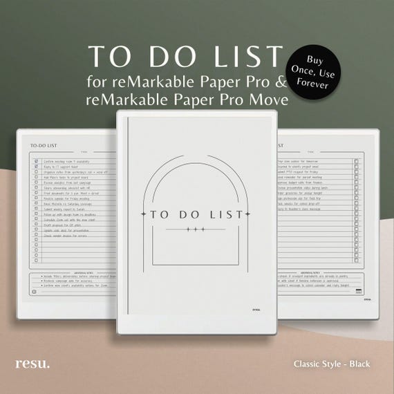To Do List for reMarkable Paper Pro, Daily Project Management, Priority Task Tracker, Project List, Goal Planner, Minimalist To Do Templates