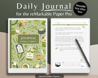 Journal für Remarkable Paper Pro Tablets, eInk Journal, verlinktes PDF, tägliche Reflektionen, digitales Produkt, rmpp Journaling Notizen