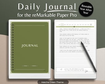 ReMarkable Paper Pro Tägliches Notizbuch, 2026 Self Care Journal, Digitale Vorlage für psychische Gesundheit, Dankbarkeitsplaner, rMPP Undatiert wiederverwendbar