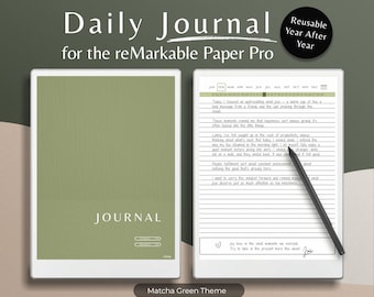 ReMarkable Paper Pro Tägliches Notizbuch, 2026 Self Care Journal, Digitale Vorlage für psychische Gesundheit, Dankbarkeitsplaner, rMPP Undatiert wiederverwendbar