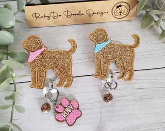 Golden Doodle Badge Reel, Gifts for Dog Mom, Badge Reel Nurse Cute, Dog  Badge Reel, Dog Badge Clip, Doodle Badge Reel, Vet Tech Badge Reel 