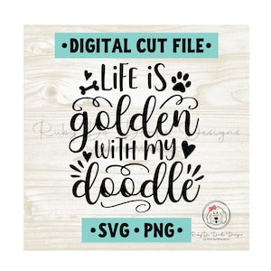 Das Leben ist golden mit meinem Doodle SVG | Digitale Schnittdatei | Sofort Download