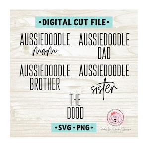 A família RubyDo Aussiedoodle SVG | Aussiedoodle