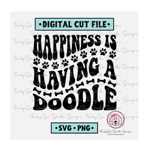 Golvende tekst Geluk heeft een Doodle SVG | Krabbel | RubyDo Doodle-ontwerpen