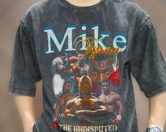 Vintage Wash Mike Tyson The Undisputed T-shirt, Vintage Mike Tyson Heavyweight Champion Legend Shirt, Retro Boxing Sport Oversized T Shirt