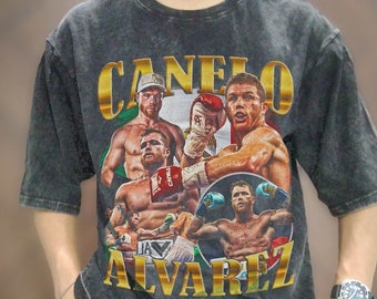 Vintage Wash Canelo Álvarez T-shirt, Vintage Canelo Alvarez Shirt, Rap Tee 90s Retro Unisex T-Shirt, Oversized Boxing Graphic Tee