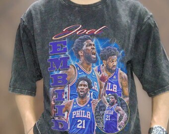 Vintage Wash Joel Embiid T-shirt, Retro 90s Joel Embiid Unisex Graphic Tee, Vintage Joel Embiid Basketball Oversized T-Shirt