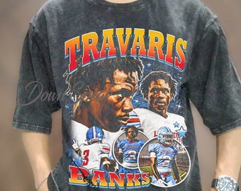 Vintage Travaris Banks T-Shirt, Travaris Banks Vintage Wash Oversized Shirt, Ole Miss Football Unisex Graphic Tee, Ole Miss Sport Lover Gift