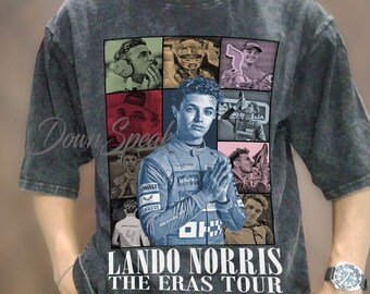 Vintage Wash Lando Norris The Eras Tour T-Shirt, Vintage Lando Norris Oversize-T-Shirt, Formel-1-Shirt, klassisches 90er Jahre Unisex-Grafik-T-Shirt