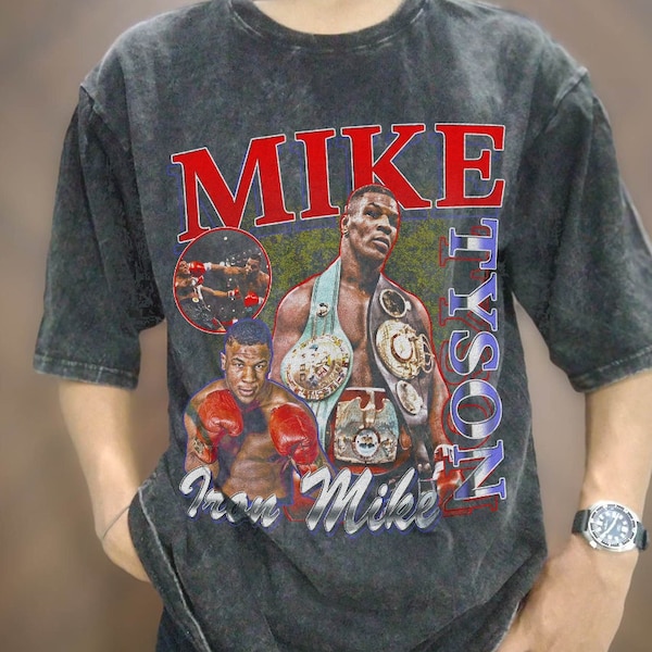 Vintage Wash Mike Tyson T-shirt, Vintage Iron Mike Oversize T Shirt, Mike Tyson Shirt, 90s Vintage Boxing Sport Unisex Graphic Tee