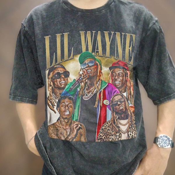 Vintage Wash Lil Wayne T-shirt, Lil Wayne Vintage Oversized Shirt, Rapper Shirt, Hiphop Shirt, Vintage Style Rap Tee, Gifts for Him and Her