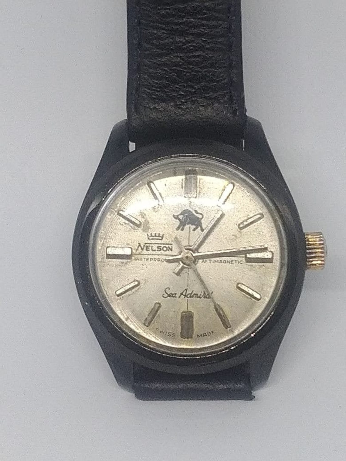 Nelson Watch Vintage 1972 Black PVD Limited is Used Etsy