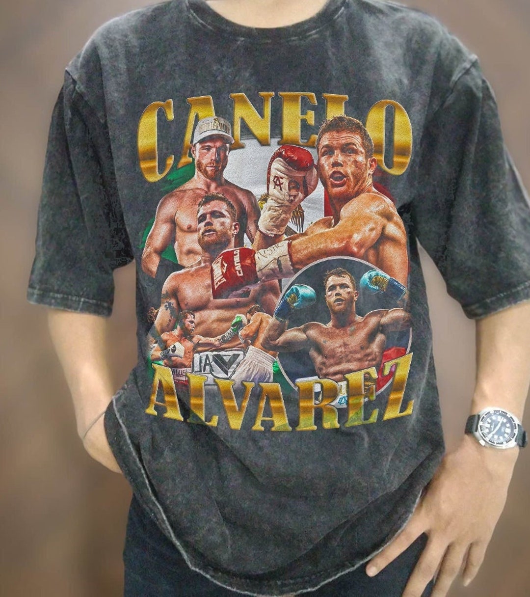 Vintage Wash Canelo Ãlvarez T-shirt, Vintage Canelo Alvarez Shirt, Rap 