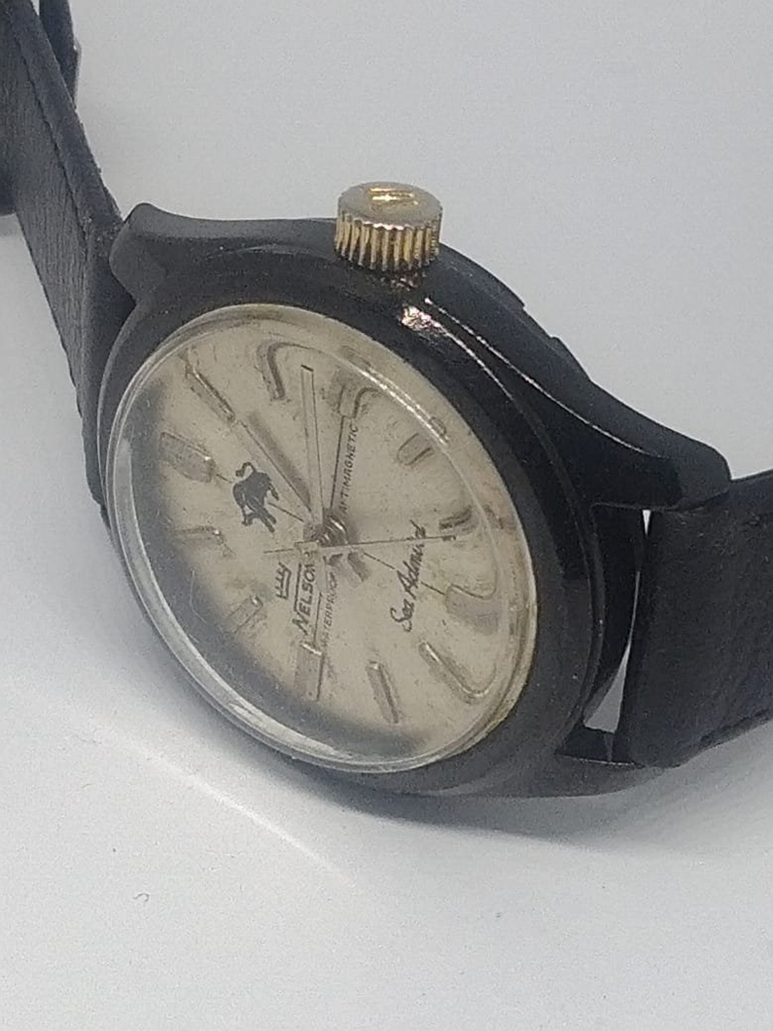 Nelson Watch Vintage 1972 Black PVD Limited is Used Etsy