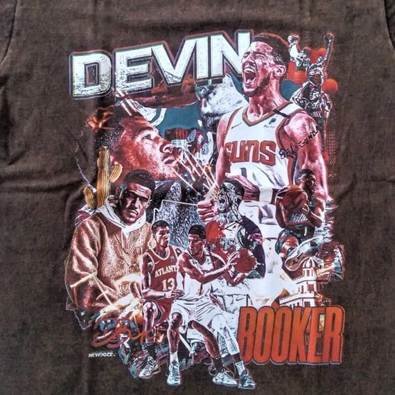 Phoenix Suns Devin Booker Vintage Tee Shirt - Printing Ooze