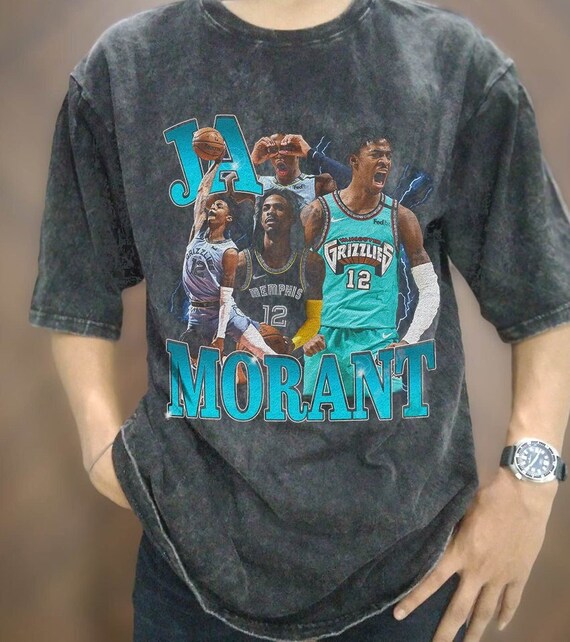 Ja Morant Retro Memphis Grizzlies T-shirt Tee Unisex S-3XL 