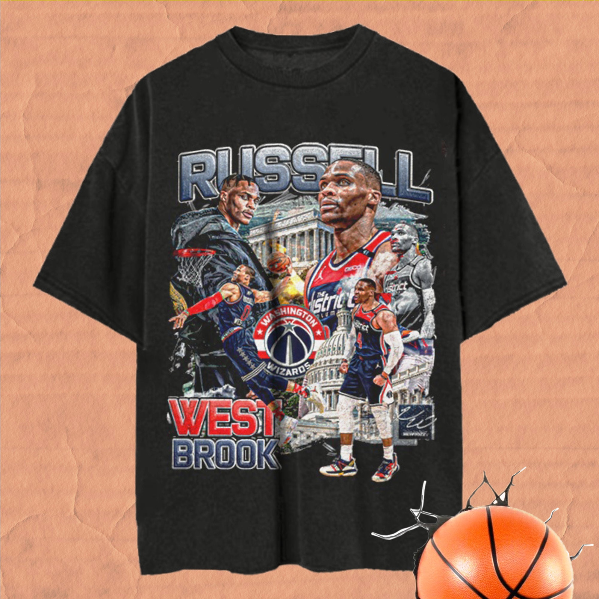 Vintage Russell Westbrook T Shirt Vintage Wash Russell - Etsy