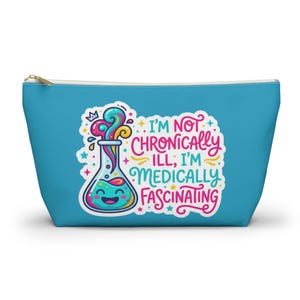 Bolsa de accesorios médicamente fascinante / Regalo para enfermedades crónicas / Neceser de maquillaje con cuchara / Organizador invisible para enfermedades / Neceser con humor médico