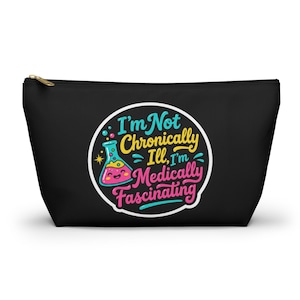 Bolsa de accesorios médicamente fascinante / Regalo para enfermedades crónicas / Neceser de maquillaje con cuchara / Organizador invisible para enfermedades / Neceser con humor médico