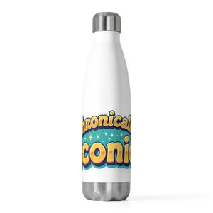 Kroniskt ikonisk vattenflaska | 20oz isolerad rostfri stålflaska | Retro handikappstolthetsflaska | Varm och kall resekolv | Fri frakt