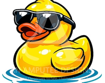 Cruise Duck PNG | Floating Duck Clipart | Funny Cruise Duck PNG | Sunglasses Duck PNG | Cruise Duck Sticker Design | Instant Download