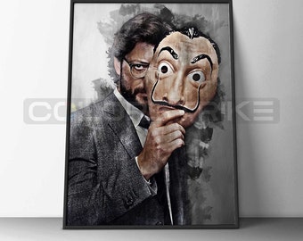 Poster A3 House Paper Professor Tokyo Berlin Moscow Nairobi Money Heist 01 Poster A3 House Paper Professor Tokyo Berlin Moscow Nairobi Money Heist 01