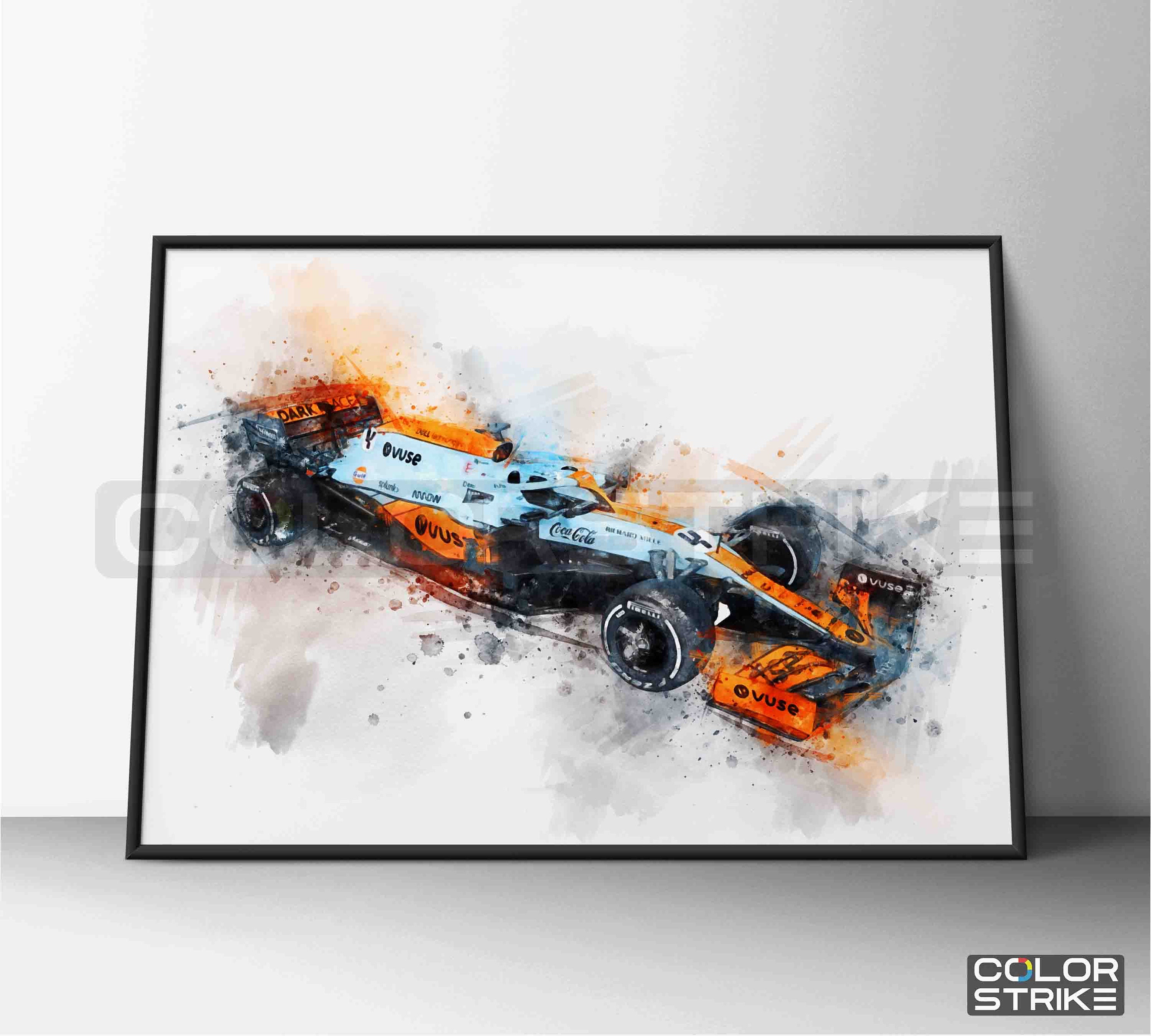 McLaren Gulf Livery McLaren F1 car poster Formula 1 art print Etsy
