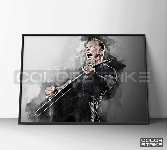James Hetfield Poster James Hetfield Print Metallica Art Print Etsy