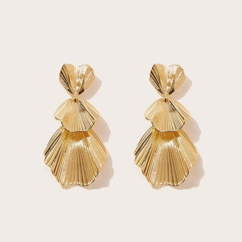 Gold Statement Earrings Etsy