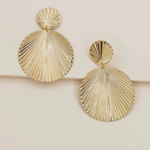 Gold Statement Earrings Fancy Gold Earrings Drop Earrings Etsy