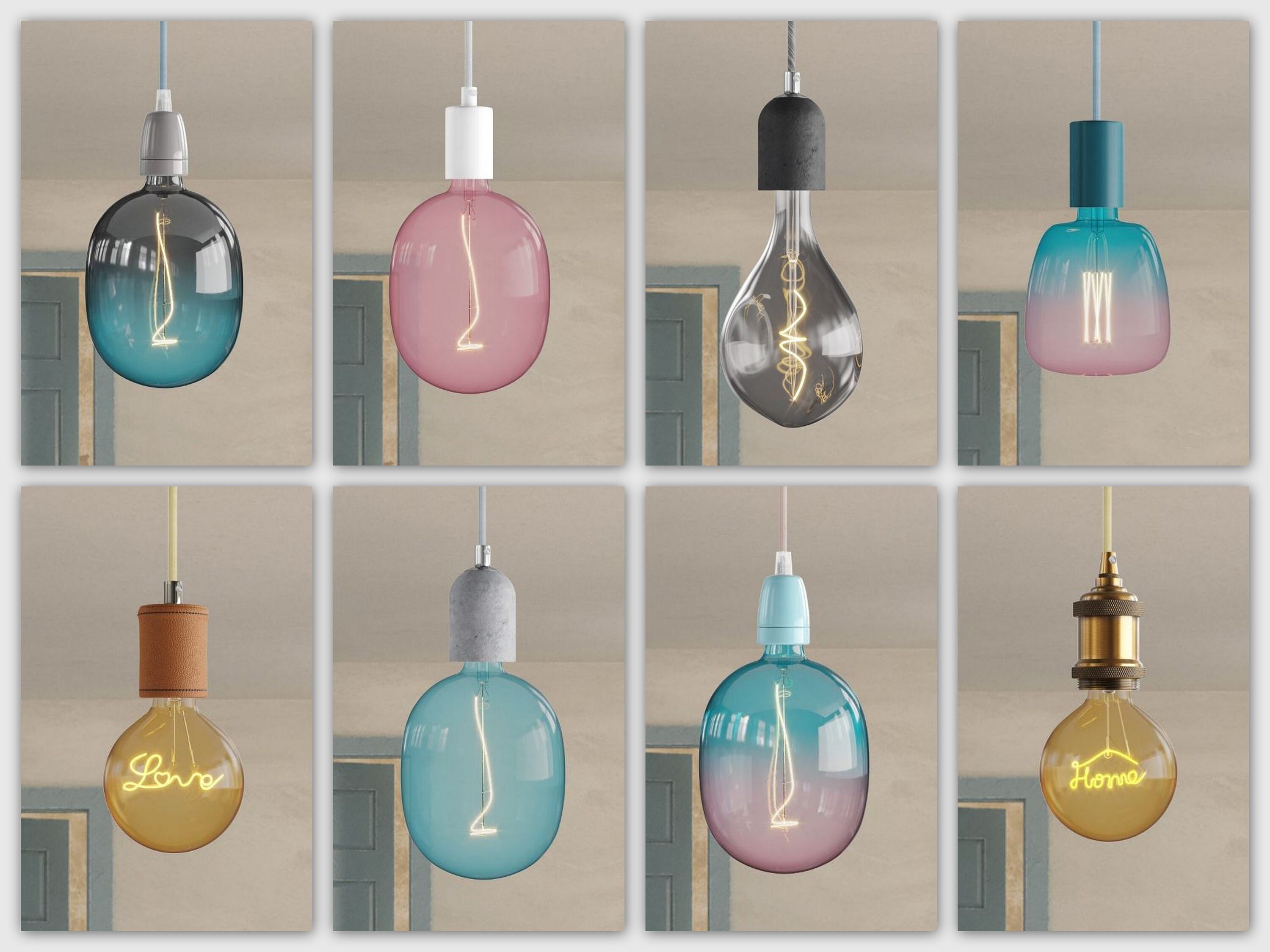 Luminaires Suspendus Design avec Des Ampoules Uniques