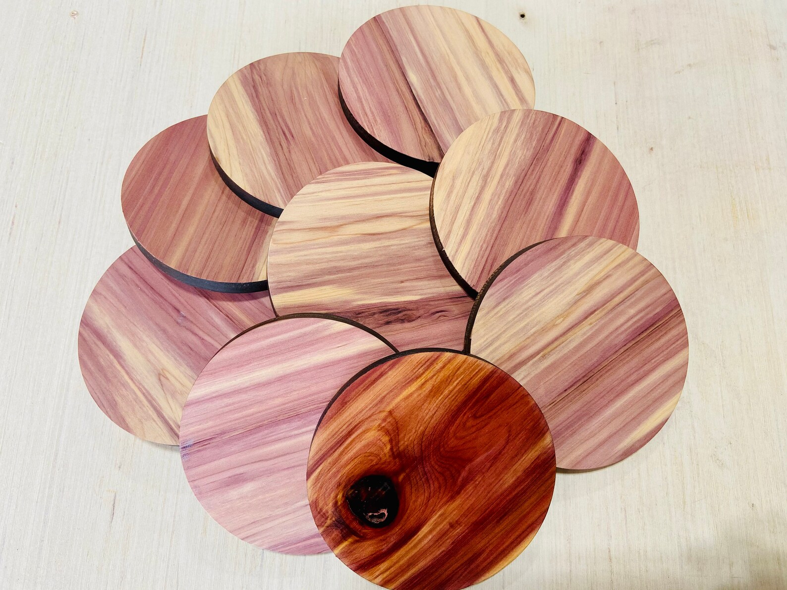 4.125 Laser Cut Cedar Coaster Blanks Etsy