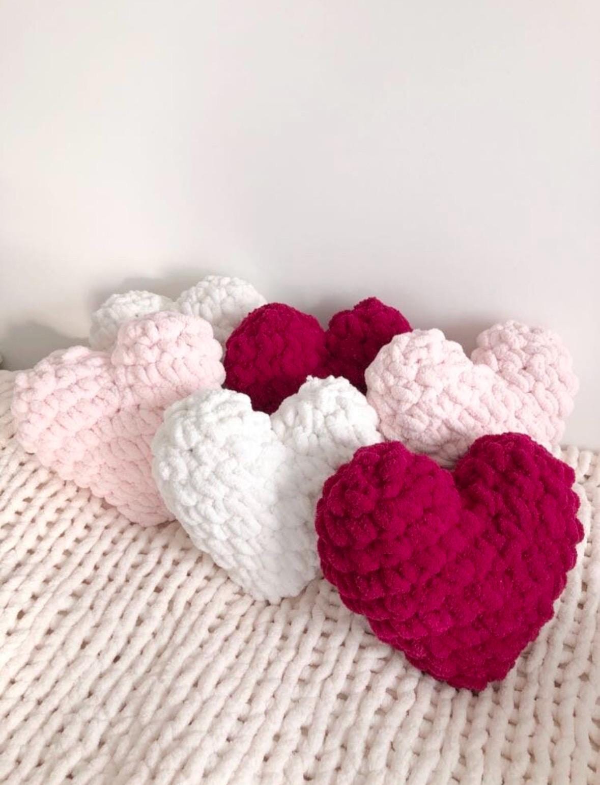 40 Heart Pillow Crochet Patterns for Cozy Home Decor and Handmade Gifts 4 Crochet Heart Pillow Pattern Valentine's Day Gift