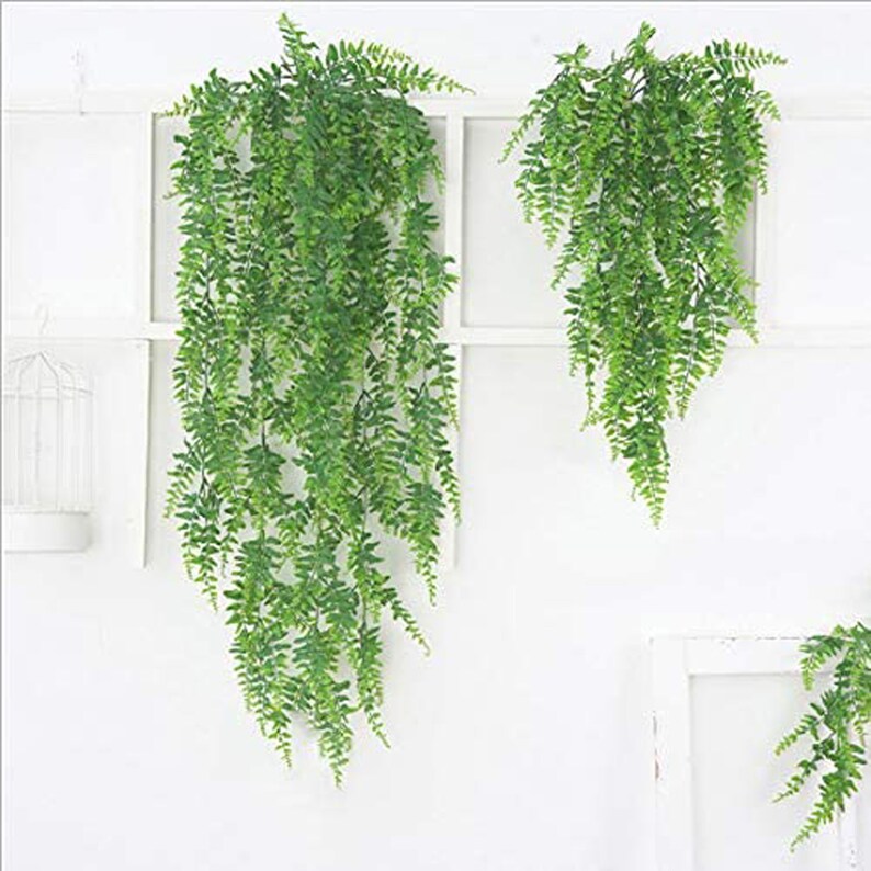Wall Hanging Artificial Plants Rattan Hanging Greenery Plant Etsy UK