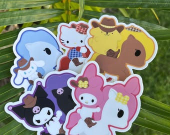 Pegatinas de vinilo de Sanrio Paniolo (vaquero)