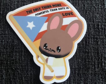 Pegatina de vinilo con el texto "Amor de Bad Bun"