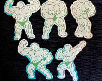 Pegatinas de vinilo que brillan en la oscuridad de Buff Smiski