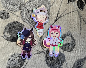 Holografische vinylsticker Umamusume Pretty Derby Horse Girl