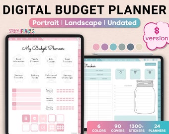 Digital Budget Planner (DOLLAR), Finance Planner, Paycheck Digital Budget, Finance Tracker, Goodnotes, Notability, Samsung Notes, Noteshelf