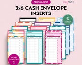 Cash Envelope Inserts Printable PDF, 3x6 inch, Sinking Funds Labels, Budgeting Inserts, Cash Trackers, Cash Spending Log | A4 US Letter
