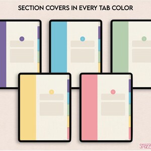5 Digital Notebooks (candy), 5 Tabs for Goodnotes Notability, Digital ...